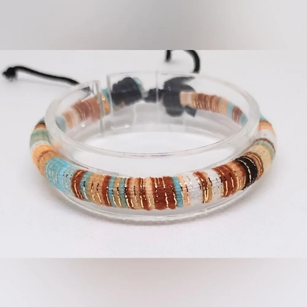 Men's bracelet striped punk hemp new e41‎